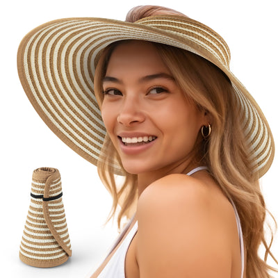 Women’s Sun Visor - Straw Stripes